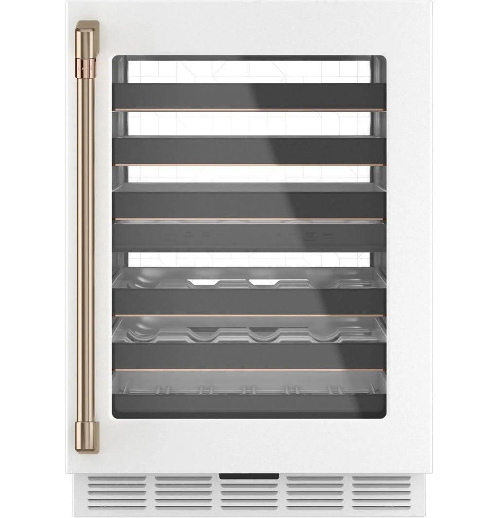 46 Bottle Built-in Matte White Wine Center V56698