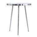 Blue and Silver Contemporary Accent Table R153