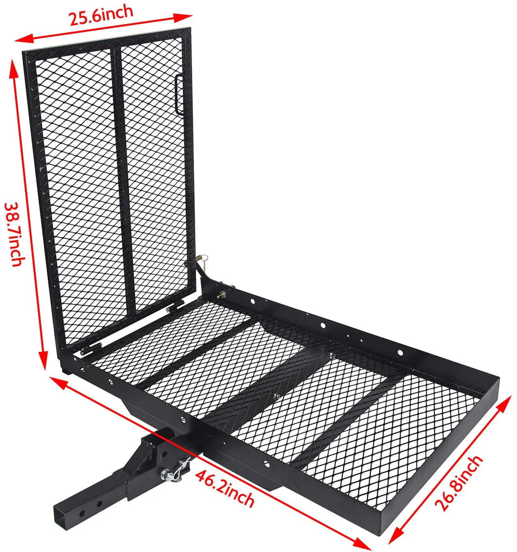 500lbs Hitch Mounted Cargo Carrier with Loading Ramp M872923