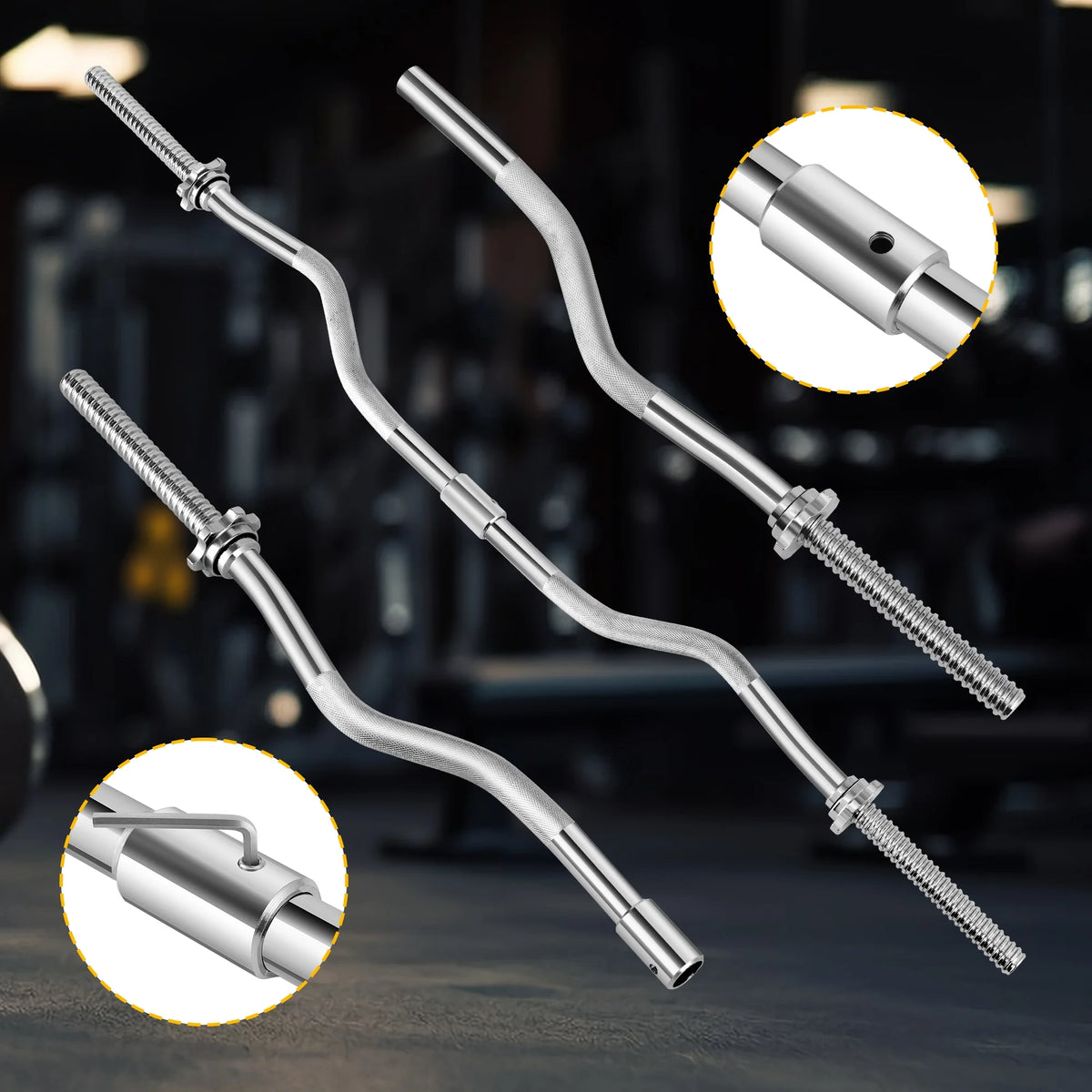 66LB 2 in 1 Olympic Adjustable Weight Set with Curl Bar O5585