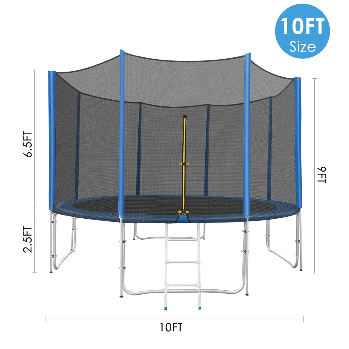 8FT Round Trampoline with Safety Enclosure Net and Ladder P19741