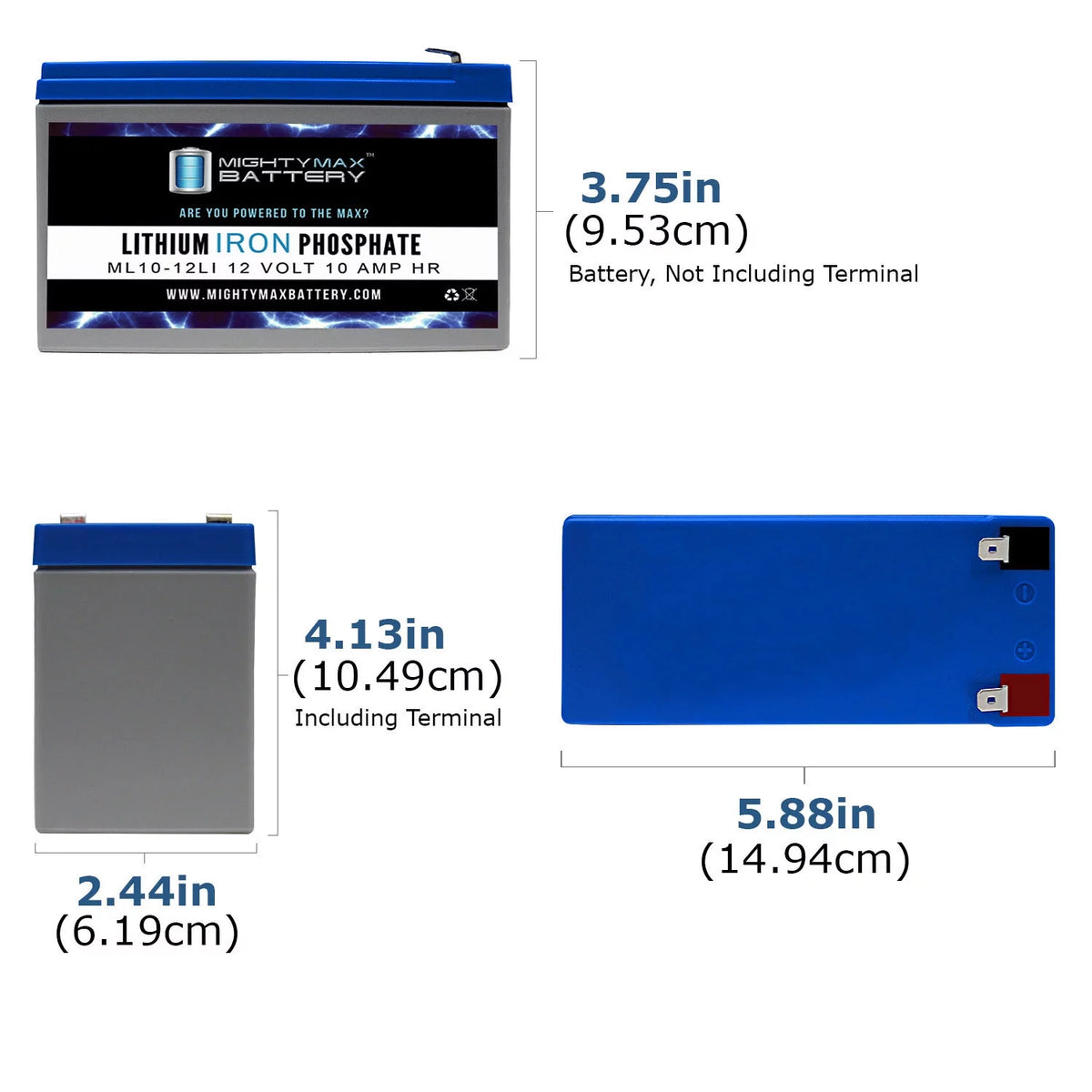12V 10AH Lithium Replacement Battery 3 Pack F7303