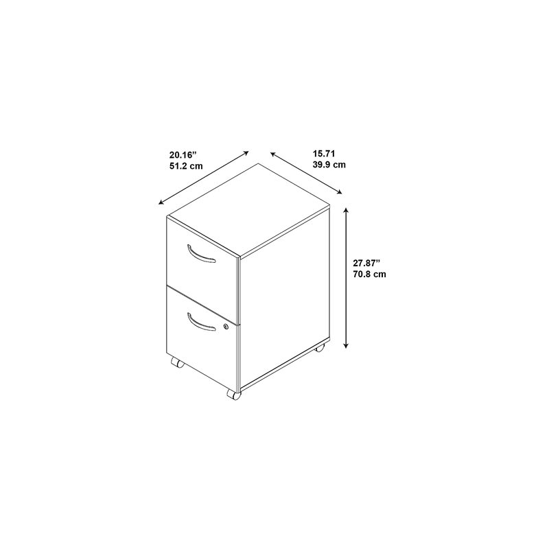 2 Drawer Mobile File Cabinet X5349