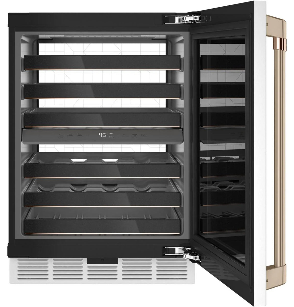 46 Bottle Built-in Matte White Wine Center V56698