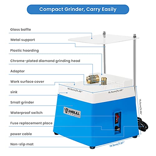 Portable Stained Glass Grinder Machine with Grinder Bits K95935