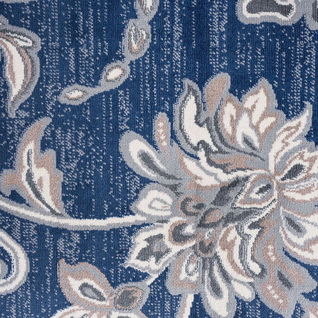 6ft Round Navy Area Rugs X85828