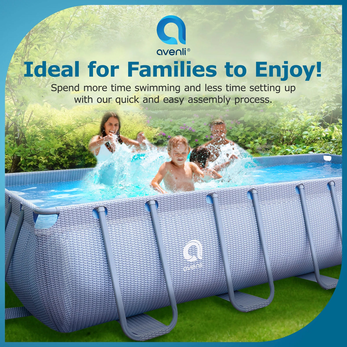 18 Foot x 39.5 Inch Rectangle Above Ground Swimming Pool C27690