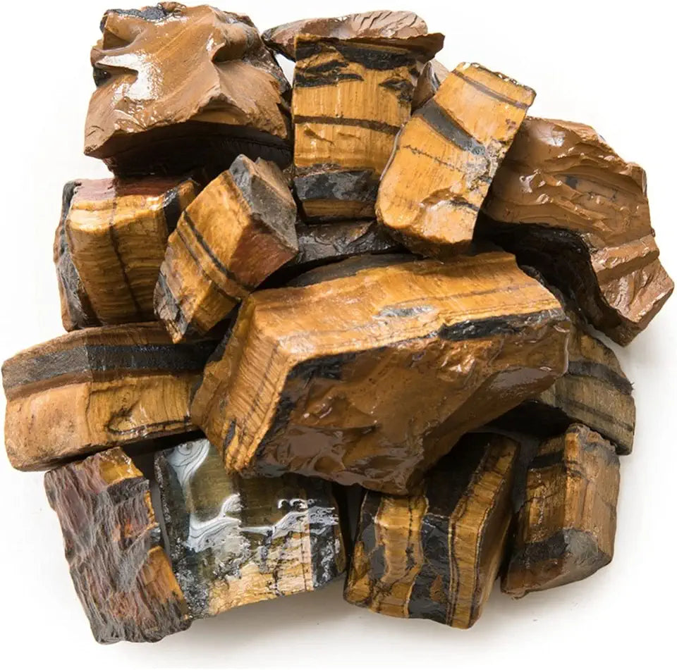 Natural Tiger Eye Crystal Rough Stones 100g X123054