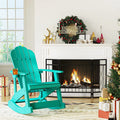 Oversized Plastic Rocking Chair with Cup Holder I82007