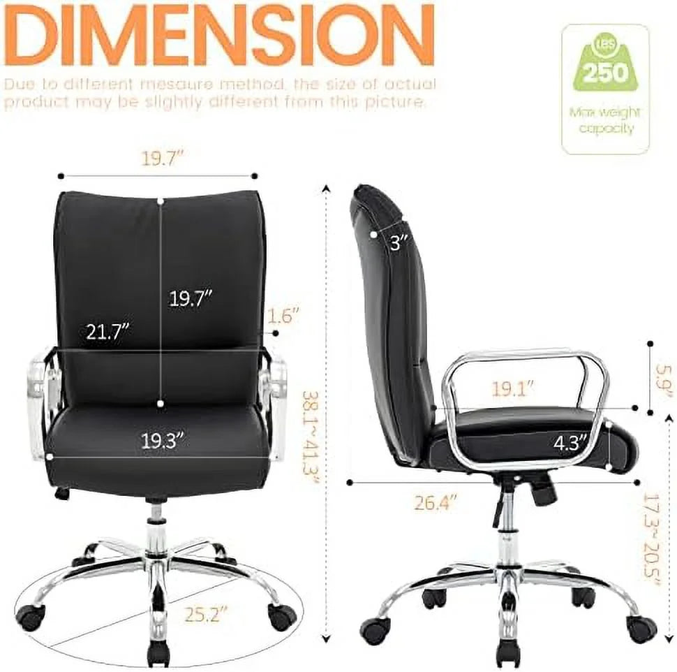 Pink Upholstered PU Leather Office Chair with Arms Q7623