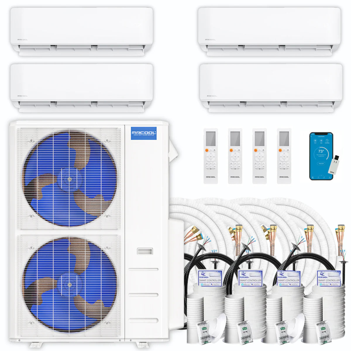 48,000 BTU 4 Zone Ductless Mini Split Air Conditioner and Heat Pump J858624