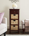 Distressed White Side Table F664