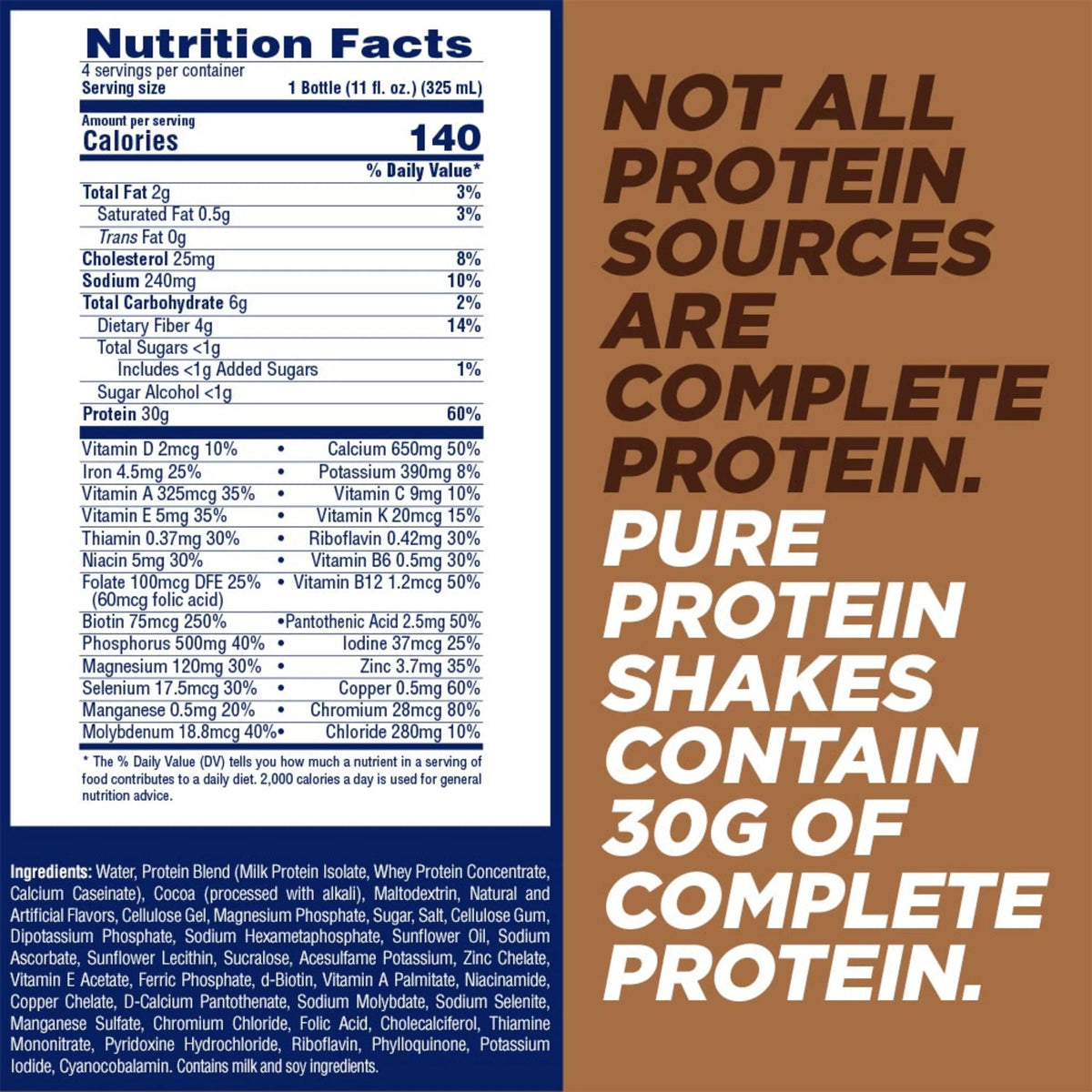 Rich Chocolate 30g Protein Shake 12 Ct H163