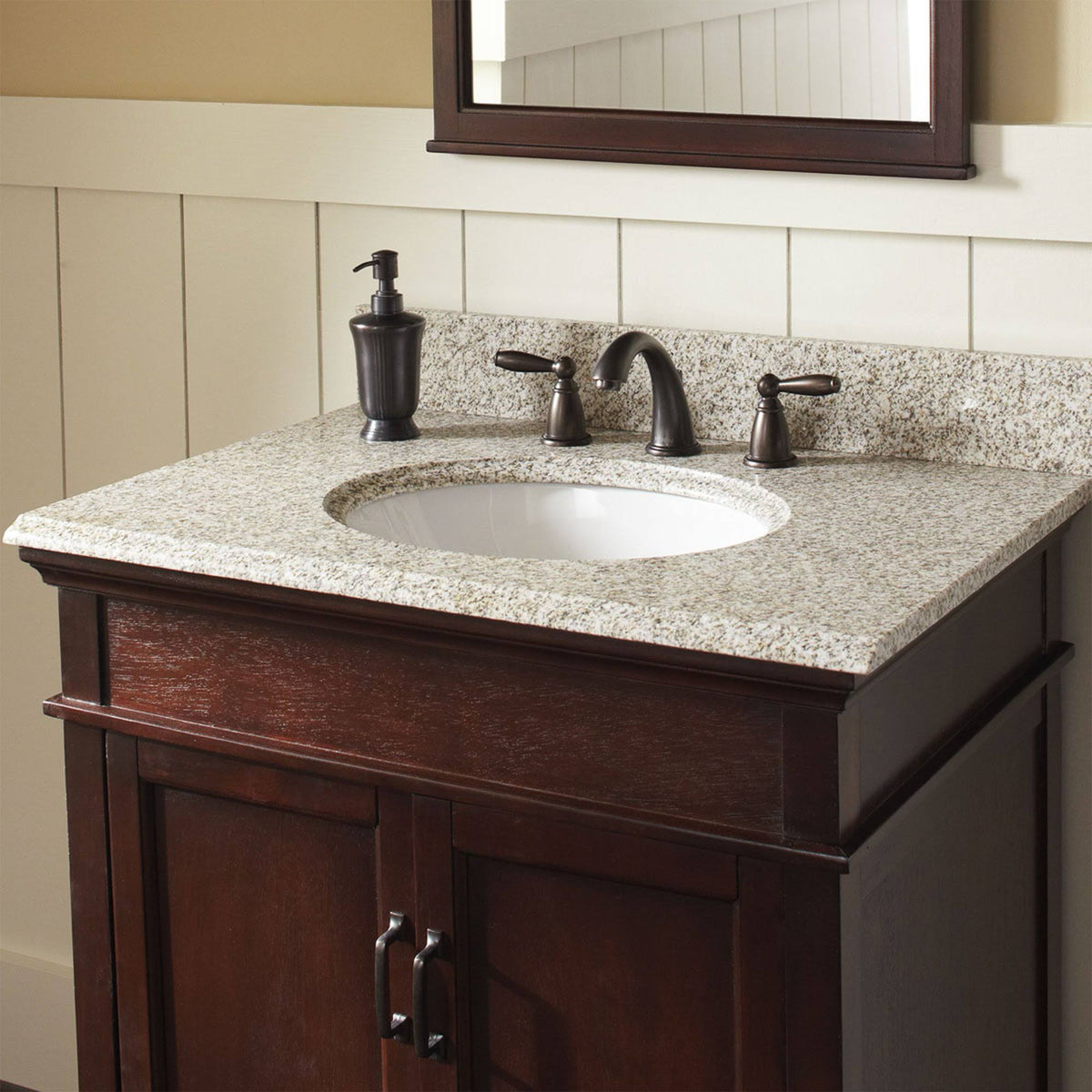 Granite Vanity Top with Oval Bowl V873