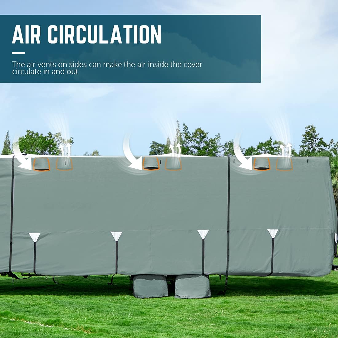 5th Wheel RV Cover 37'-41' Breathable Water-Proof Rip-Stop F756330