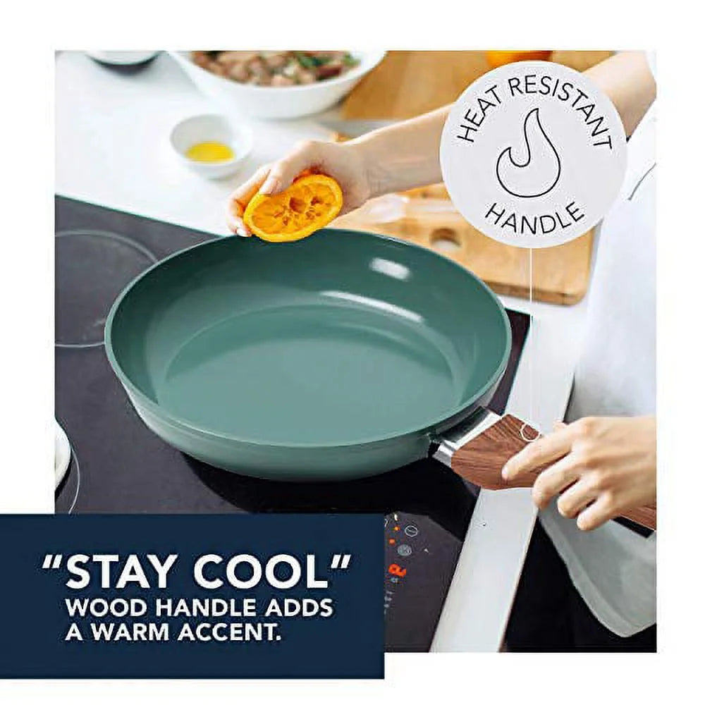 8 inch & 11 inch Aluminum Frypan with Wood Handle Y3388