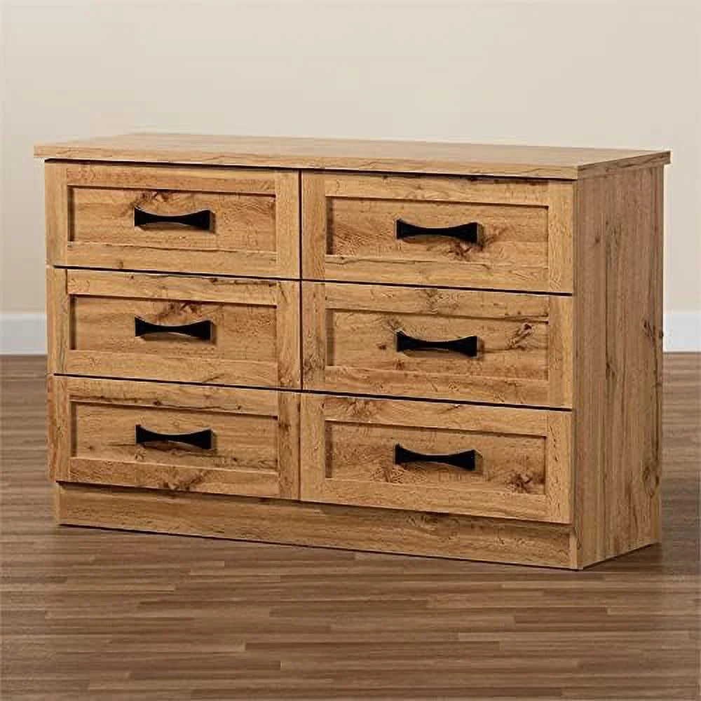6 Drawer Wood Dresser Q18497
