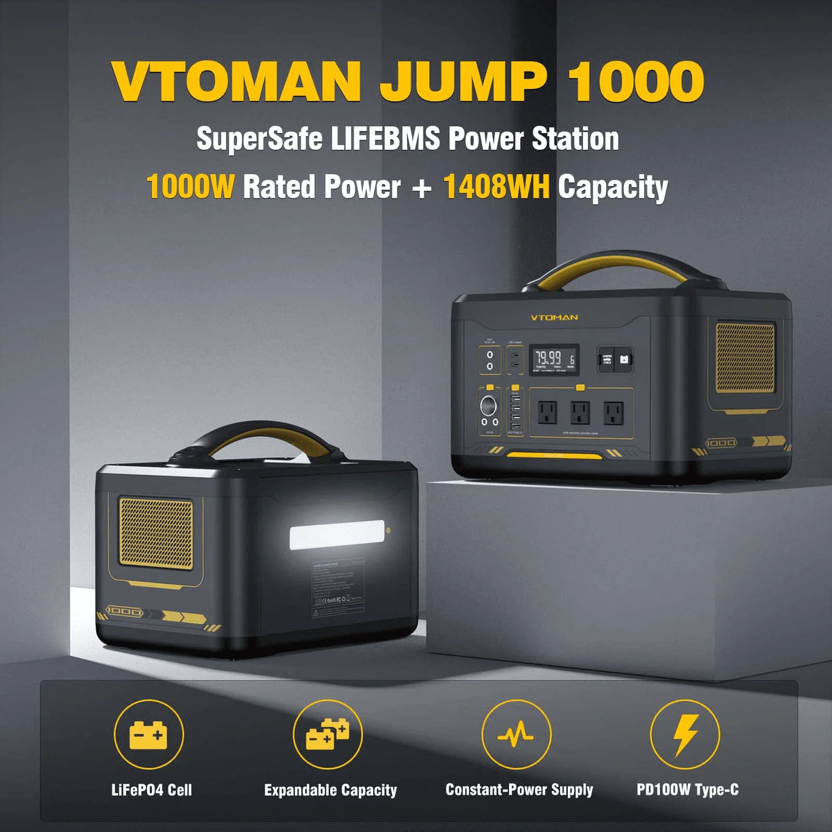 1000W Portable Power Station with 220W Solar Panels Z3325