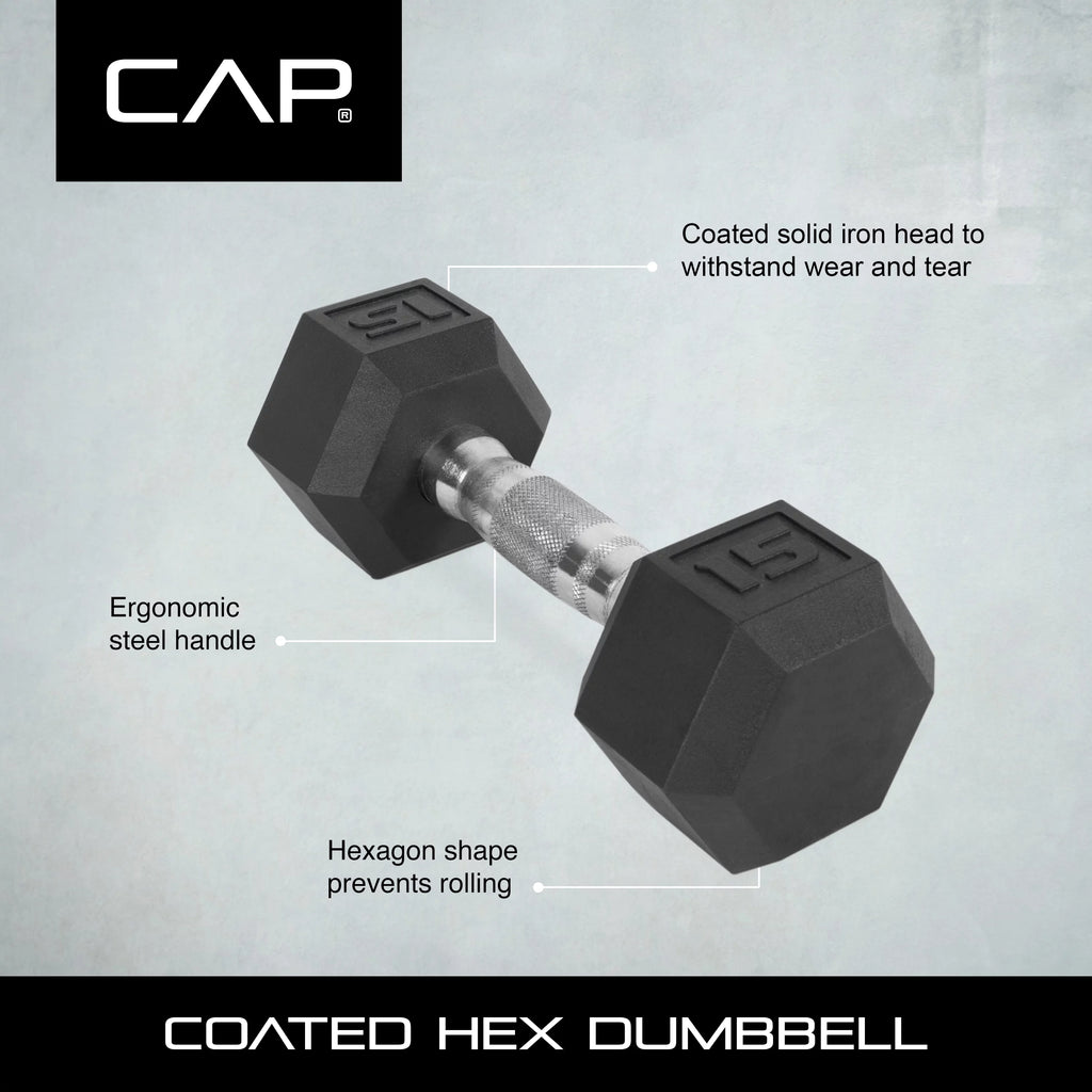 Coated Hex Dumbbell 35 lbs N4350
