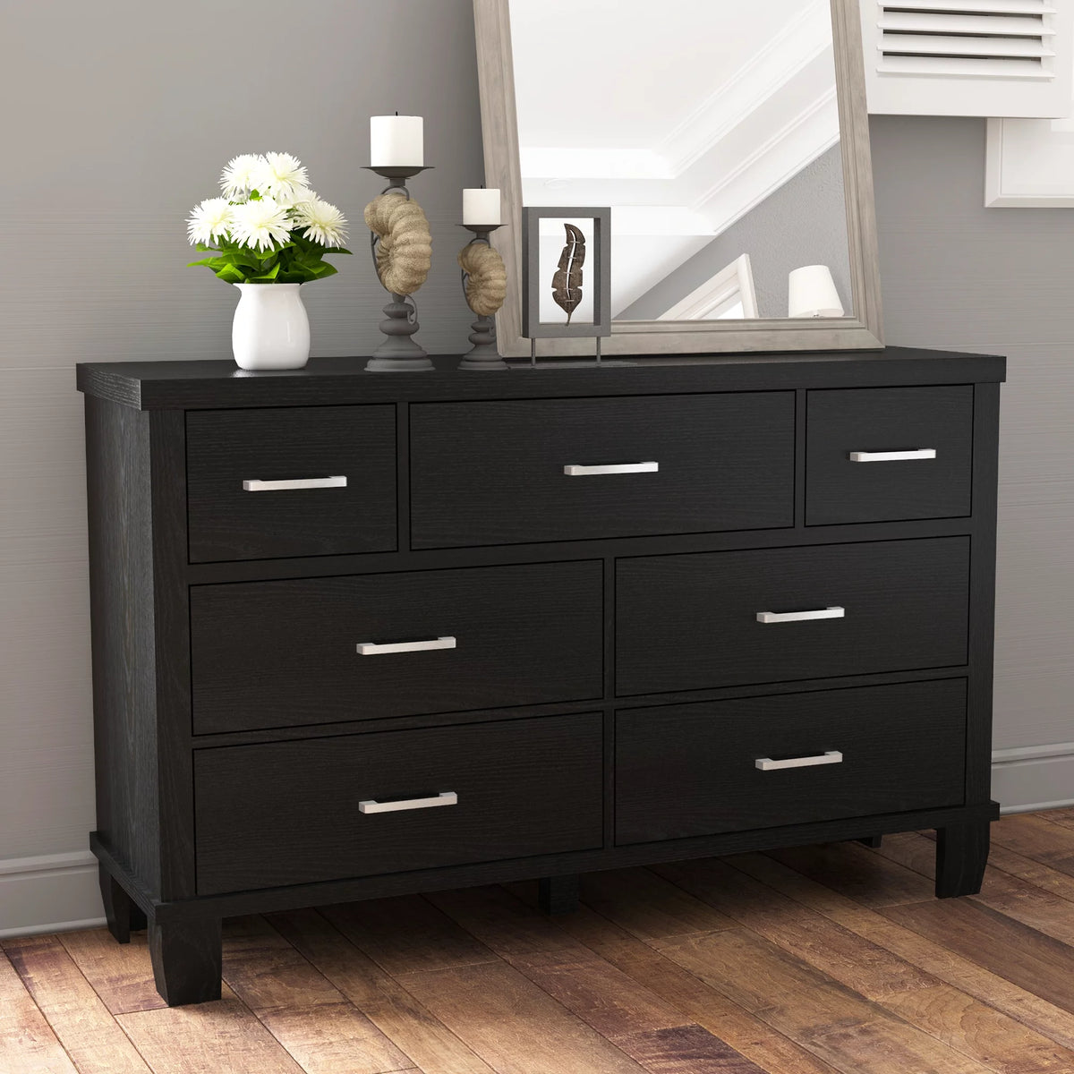 Grey 5 Drawer Dresser U201