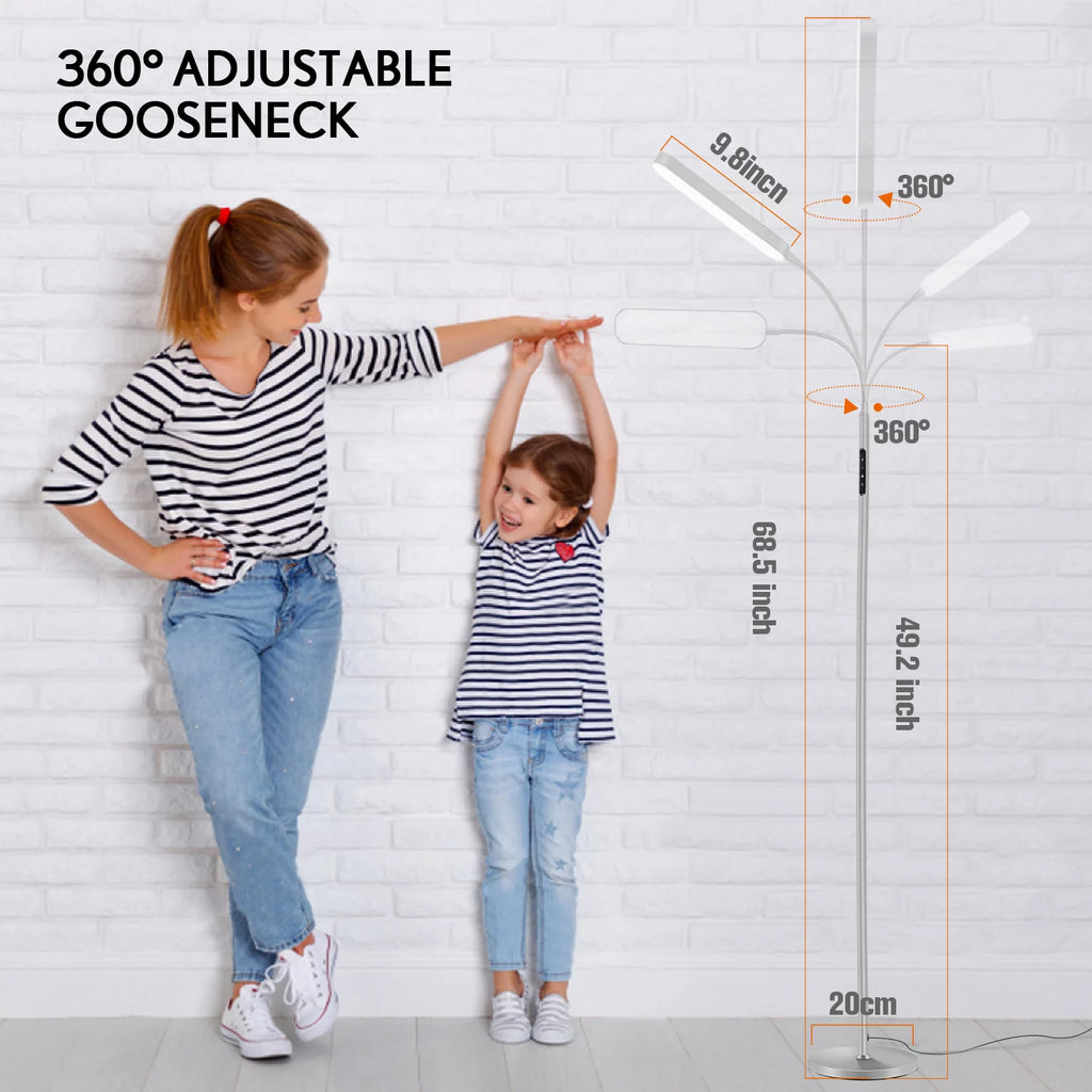 LED Floor Lamp with Remote Touch Control Adjustable Standing Light 4 Color Temperature G33394