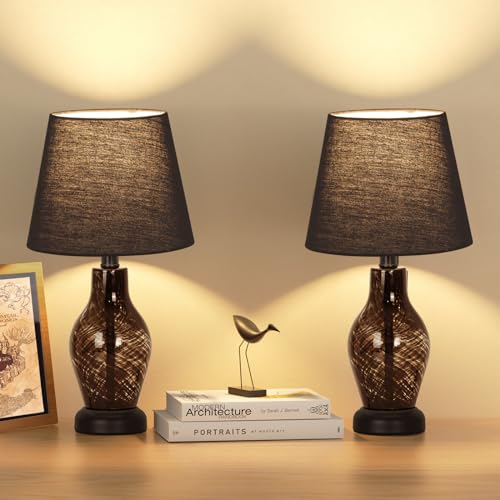 Pink Glass Dimmable Mushroom Table Lamp U245701