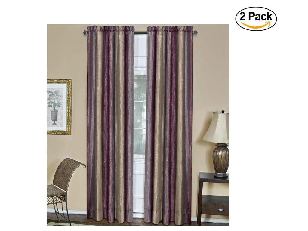 Ombre Window Panel, 50-Inch by 84-Inch, Aubergine (Set of 2) H83585