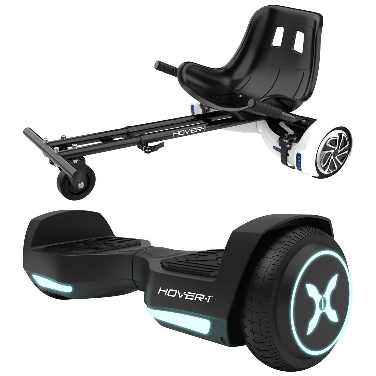 Black Hoverboard with LED Headlights G3084