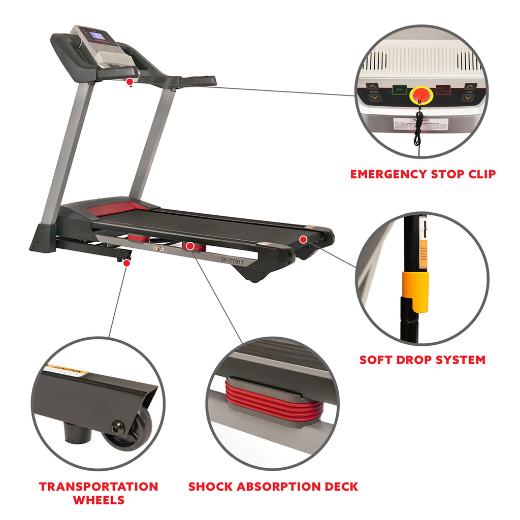 Electric Incline Treadmill with Bluetooth Speakers V842119