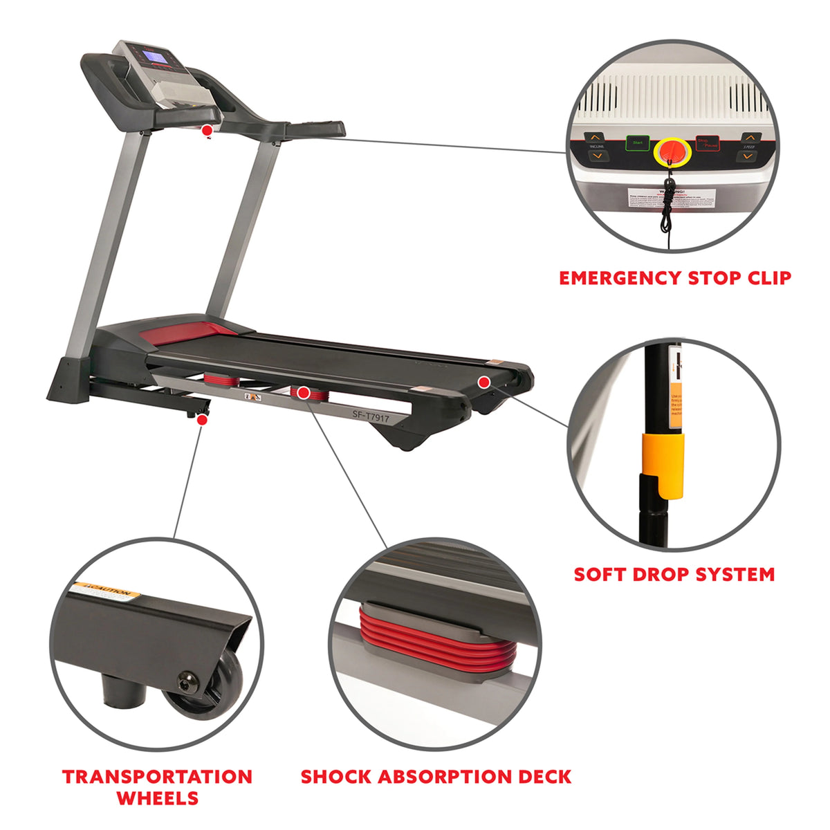 Electric Incline Treadmill with Bluetooth Speakers V842119