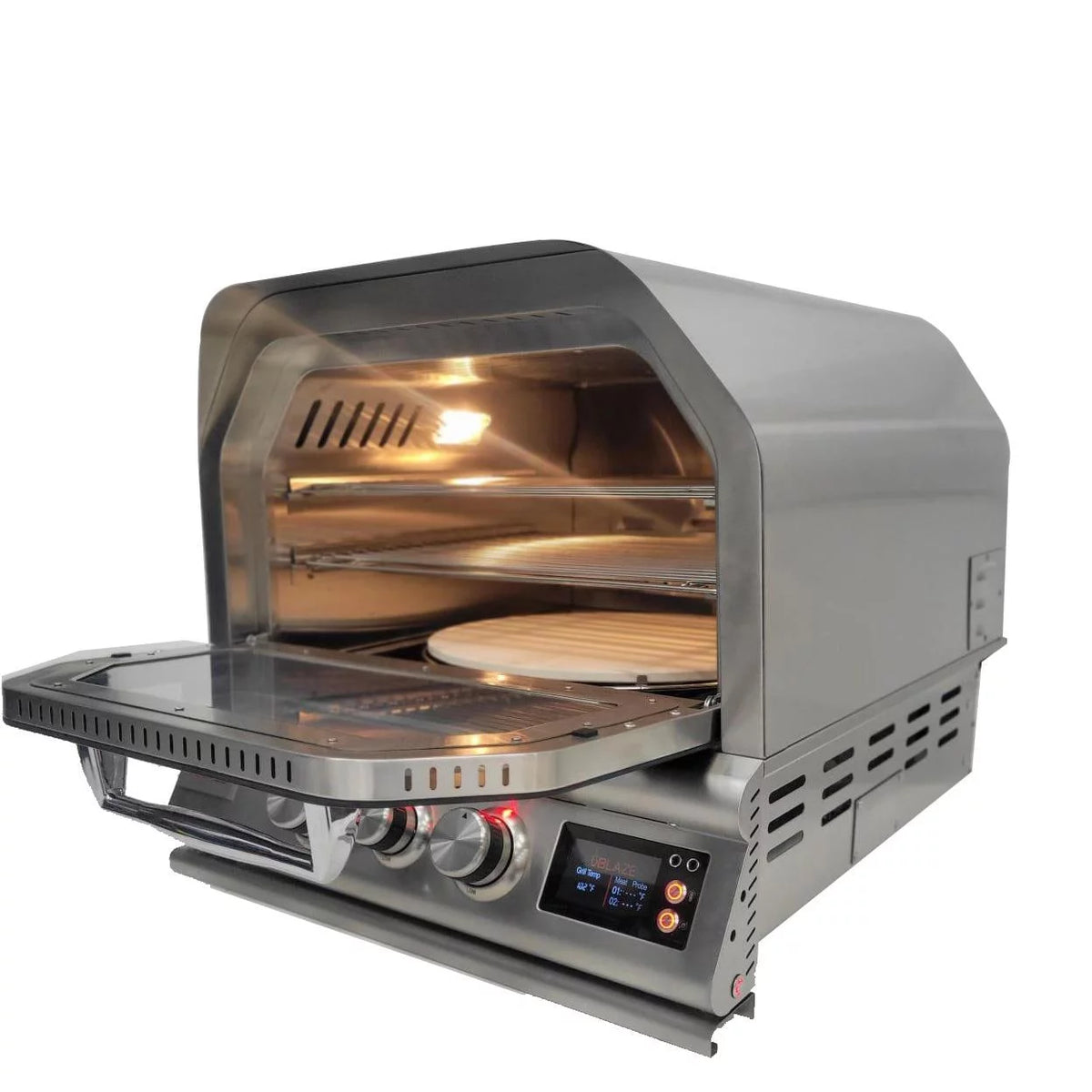 26-Inch Built-In Propane Outdoor Pizza Oven with Rotisserie E808