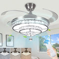 Crystal Ceiling Fan with Light and Remote, 3-Blade K966647