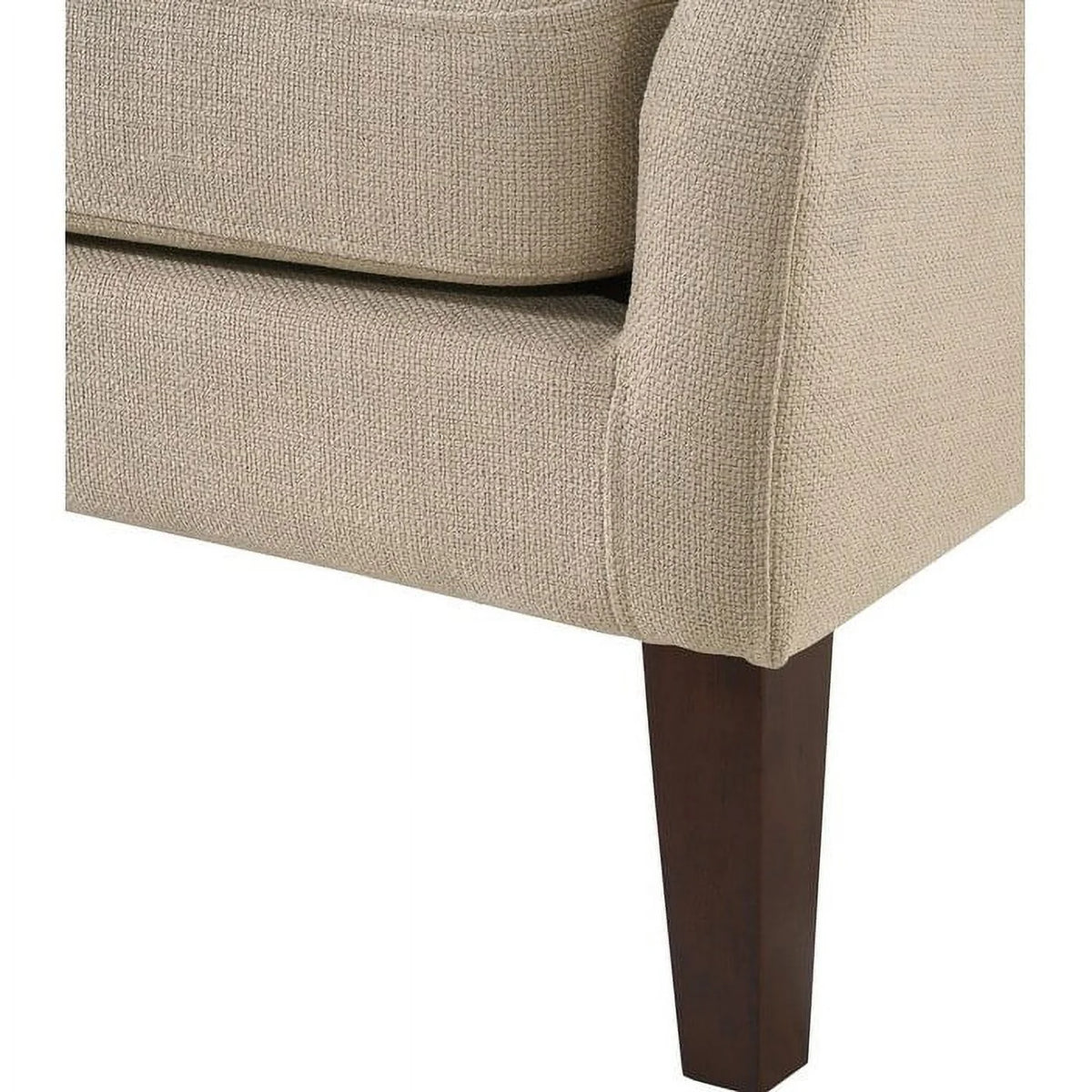 Linen Button Tufted Wingback Chair Blue C350329