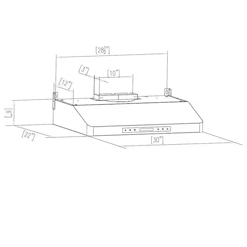 30 in. 500 CFM Ducted Under Cabinet Range Hood in Stainless Steel with Permanent Filters O460