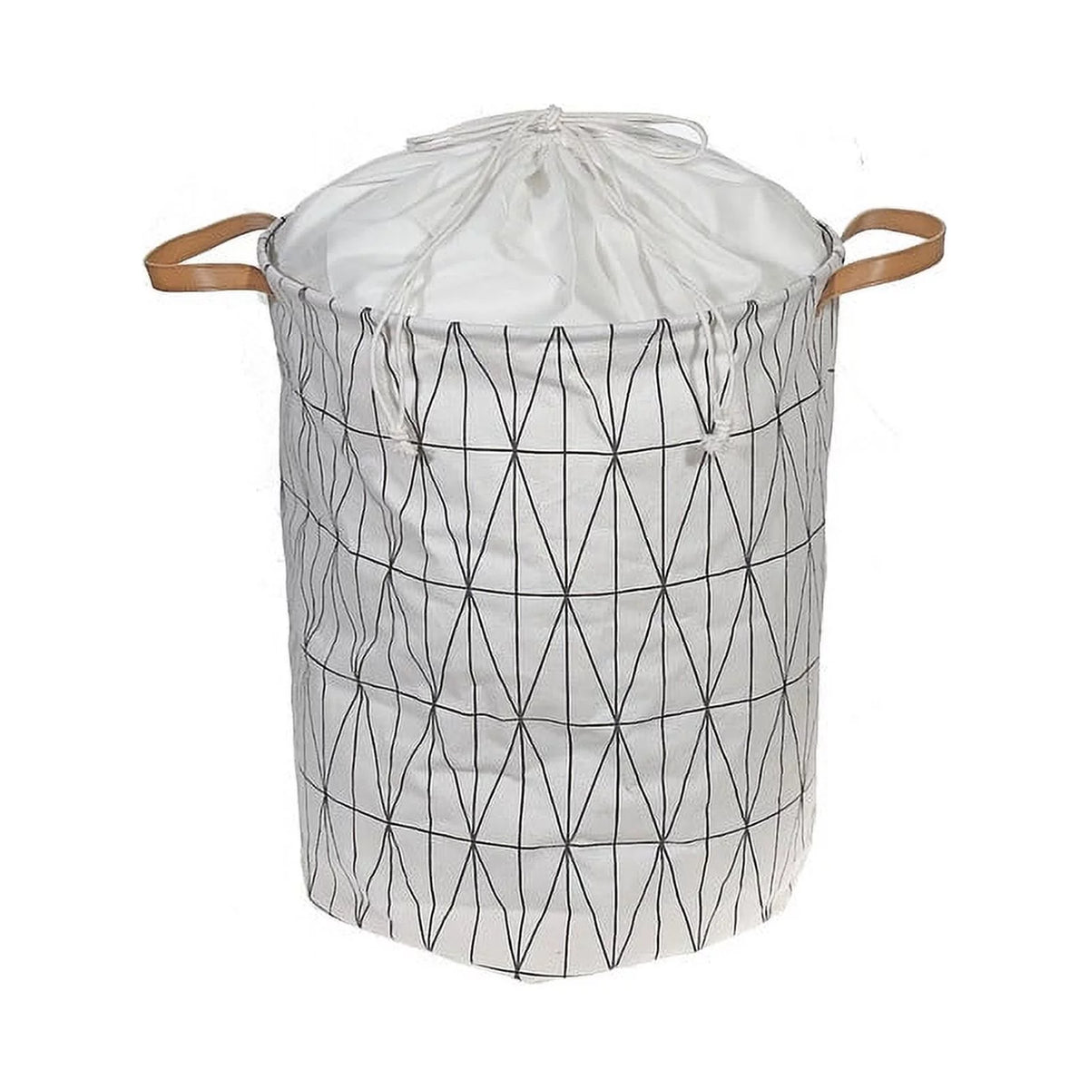 Round Fabric Hamper With Handle Y86440
