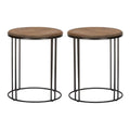 Reclaimed Pine End Table Set of 2 L54880