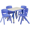 Blue Height-Adjustable Plastic Activity Table Set Y271