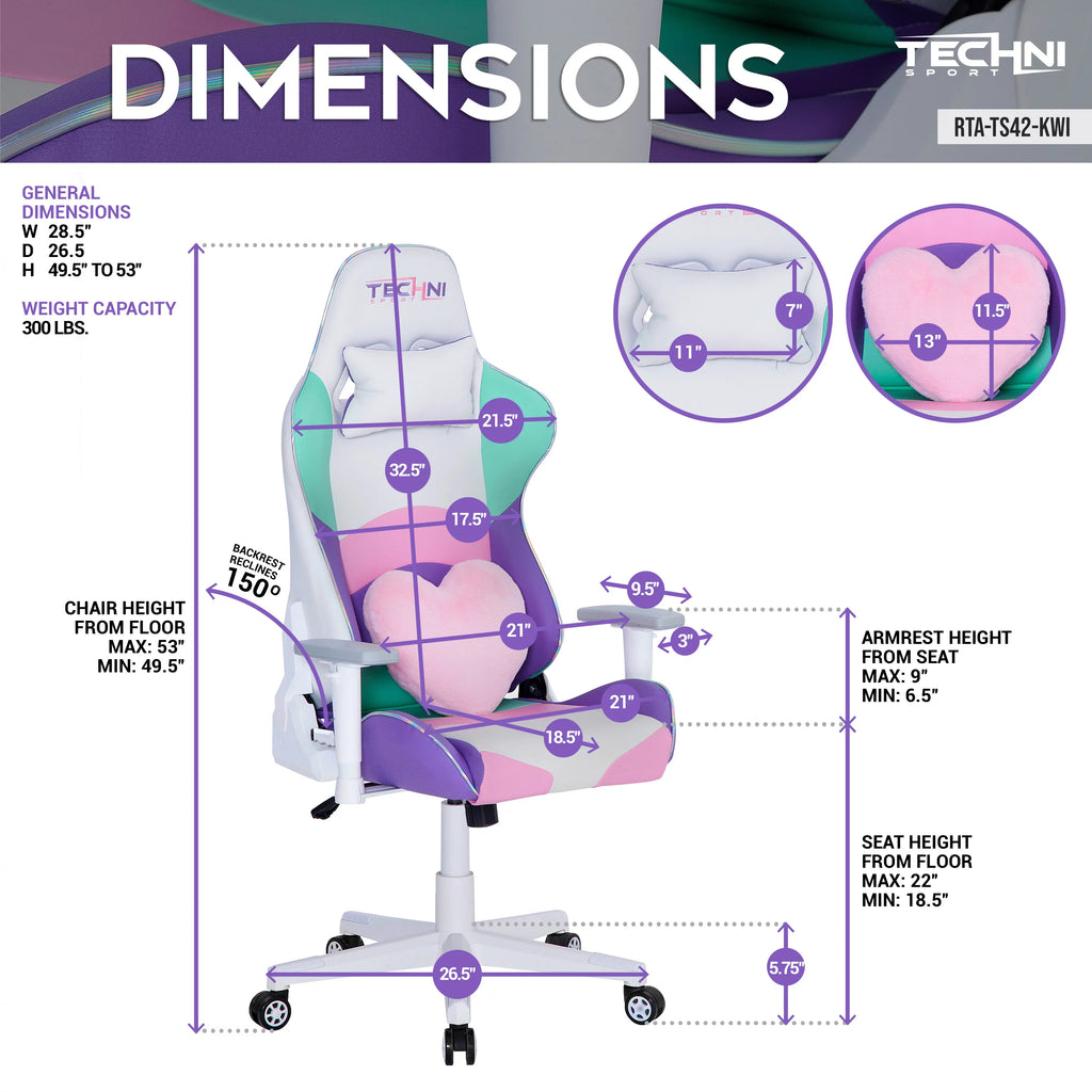 Adjustable Memory Foam Gaming Chair L3141