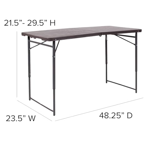 6' White Rectangular Plastic Folding Table V13969