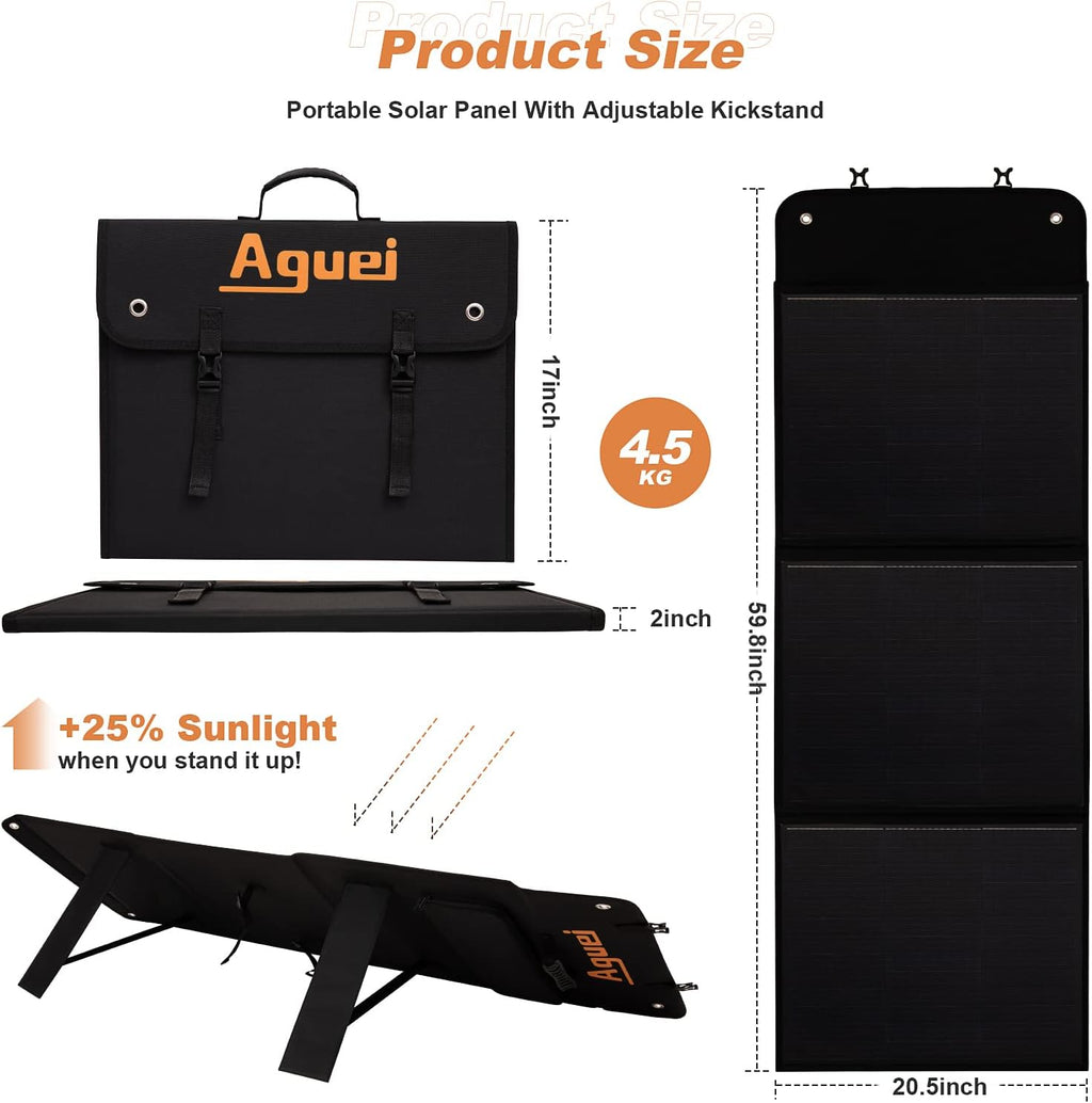 120W Monocrystalline Foldable Solar Panel with USB X6544