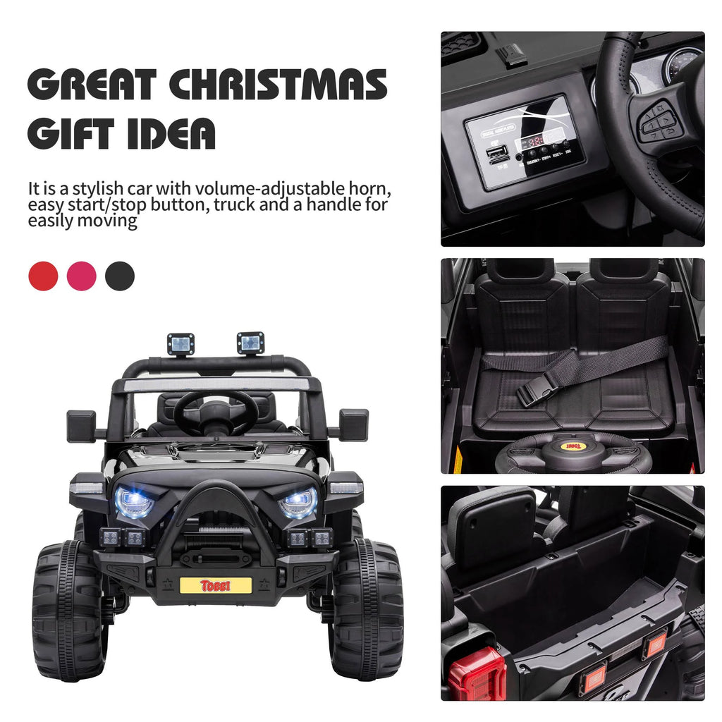 12V Battery Powered Ride on Truck Car Black X6570