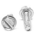 5/16-18 x 2 1/2 Coarse Thread Thread Cutting Screw Slotted Hex Washer Head Low Carbon Steel Zinc Plated H475748
