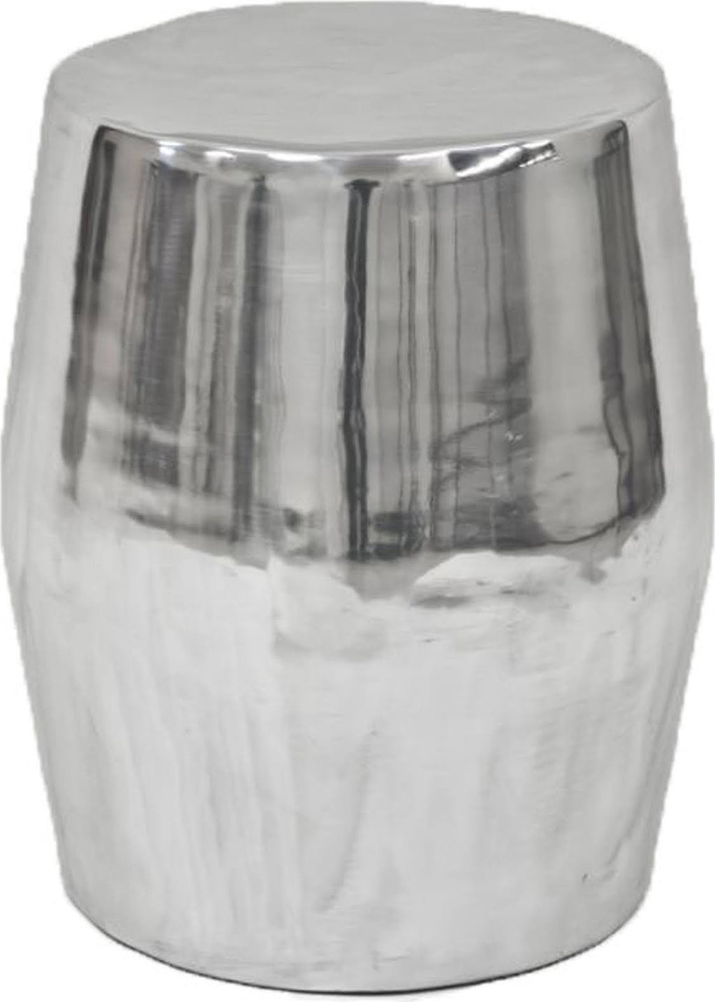 Round End Table in Polished Cast Aluminum A7241