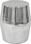 Round End Table in Polished Cast Aluminum A7241