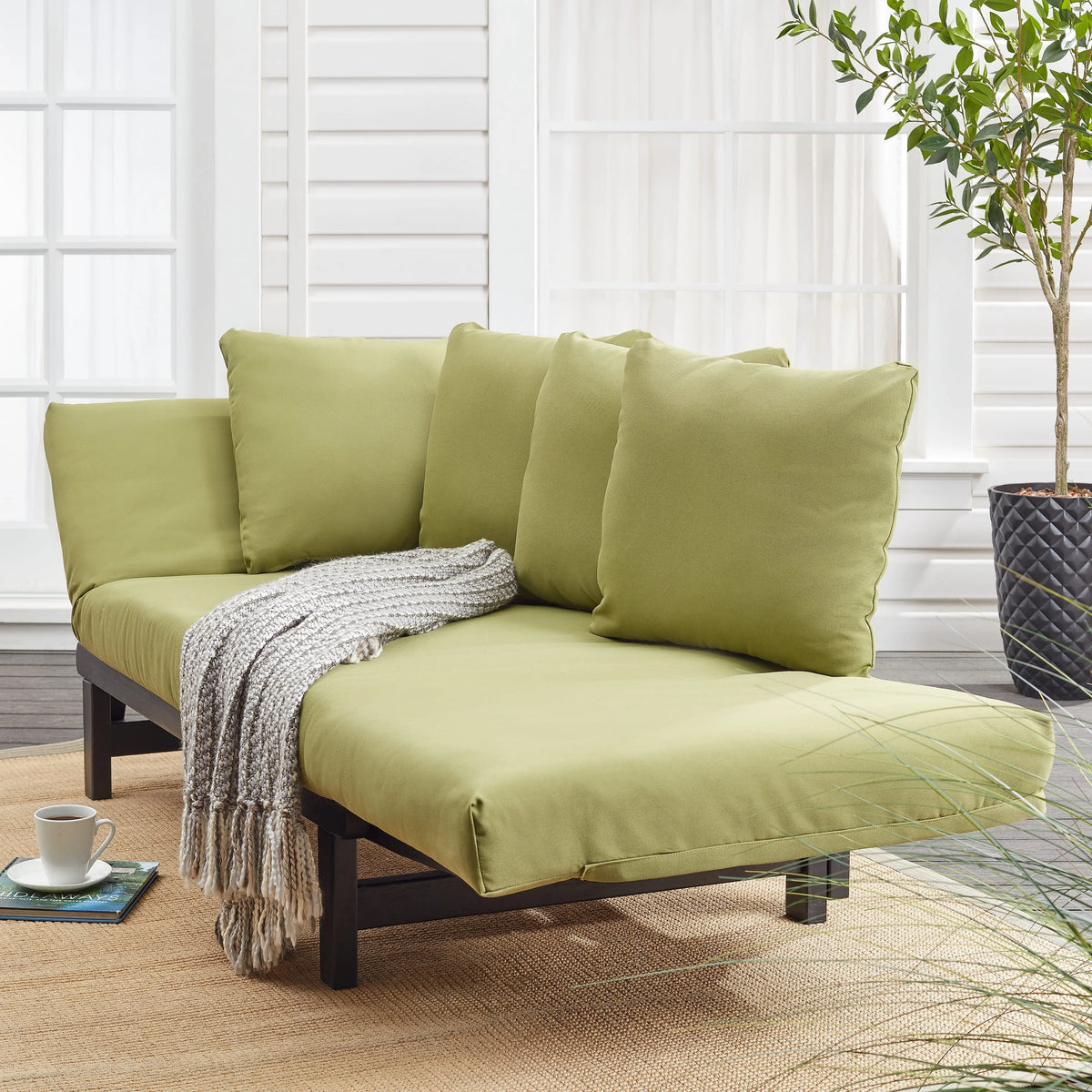 Convertible Outdoor Daybed Sofa Green Cushion Z663