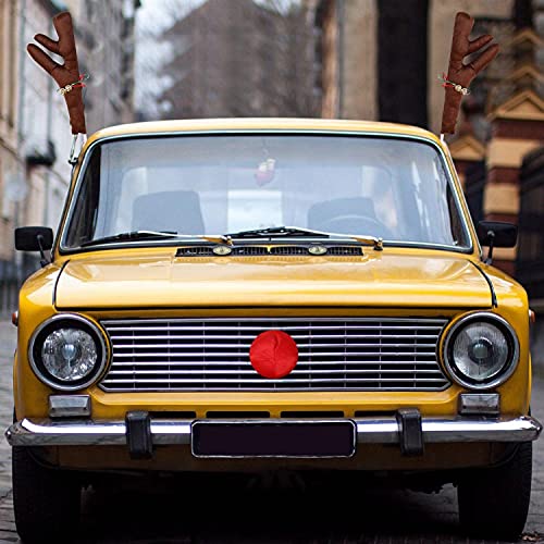 Car Reindeer Antlers & Nose Christmas Costume Decoration Kit (Brown) X97070