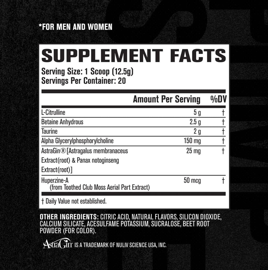 Caffeine Free Non Stimulant Pre Workout Powder 20 Servings W877918