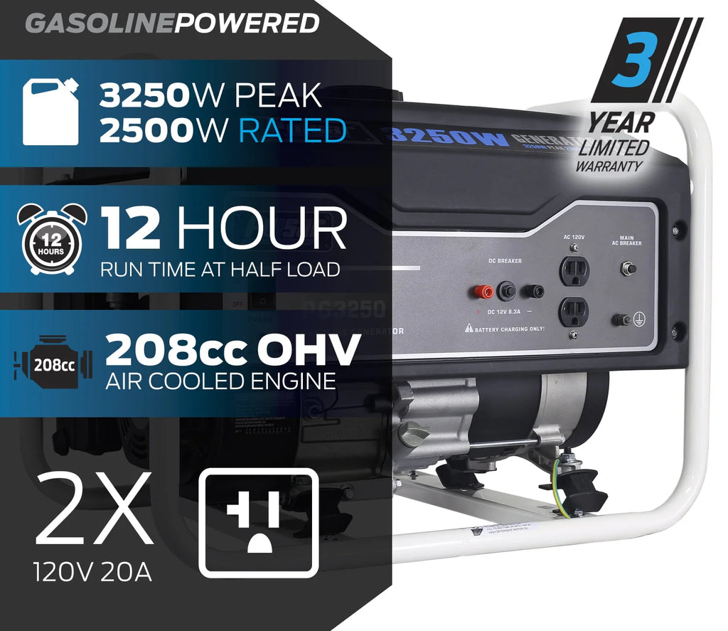 3,250-Watt Gasoline Portable Generator T404622