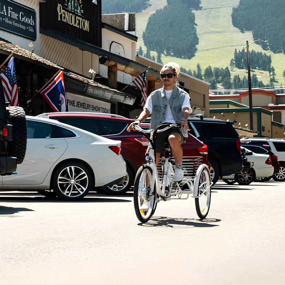 26" 350W Electric Tricycle with Basket A218429