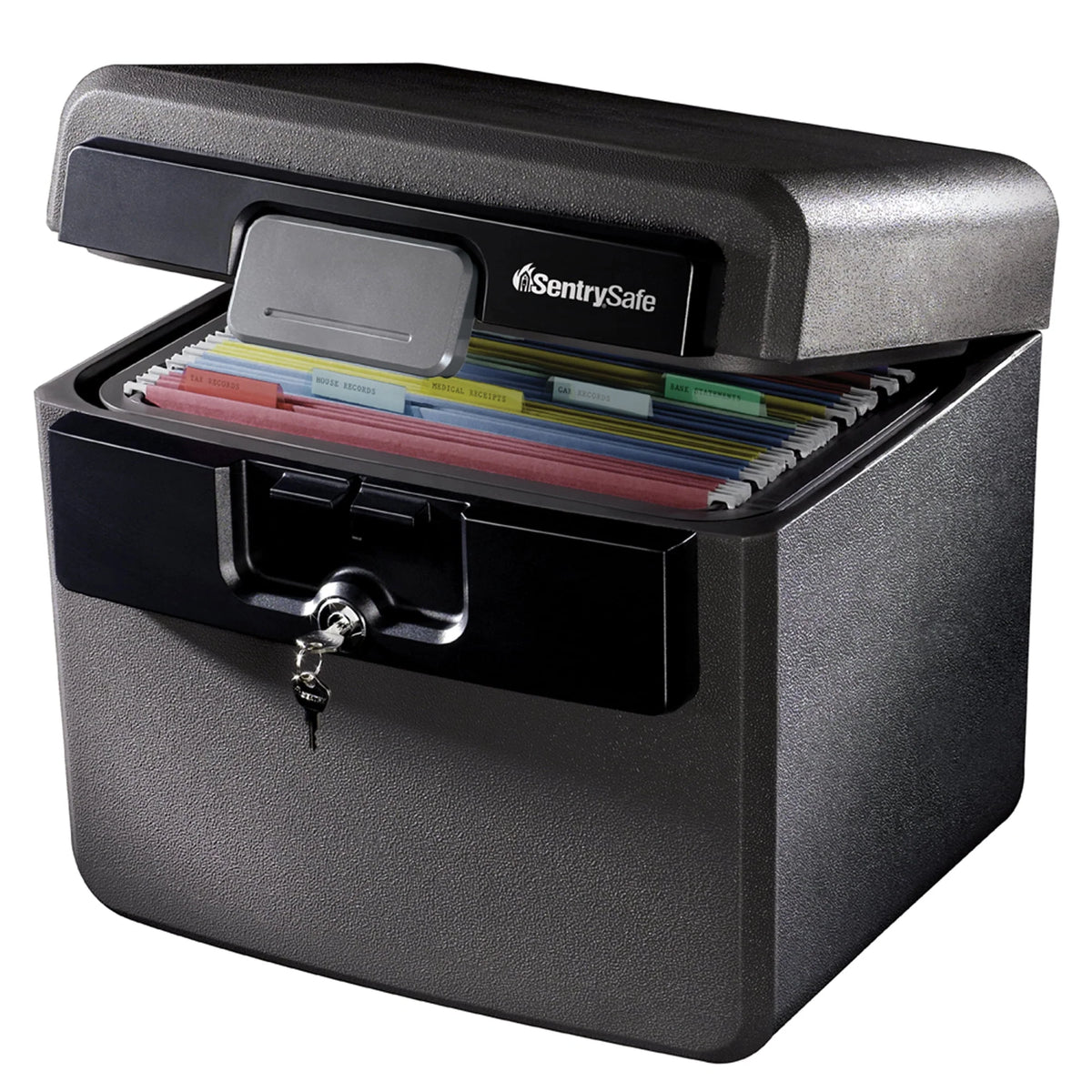 Fire-Resistant Water-Resistant Key Lock Safe Box 0.65 cu. ft. W60189